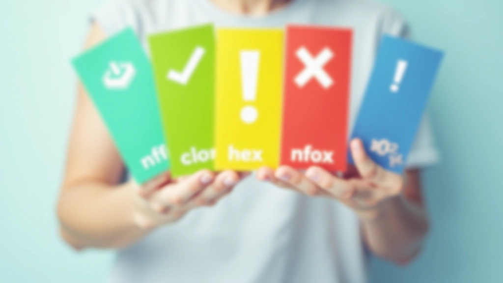 Vier Farb-Muster nebeneinander mit Hex-Codes: Grün #22c55e, Gelb #eab308, Rot #ef4444, Blau #3b82f6, jeweils mit Icon